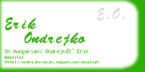 erik ondrejko business card